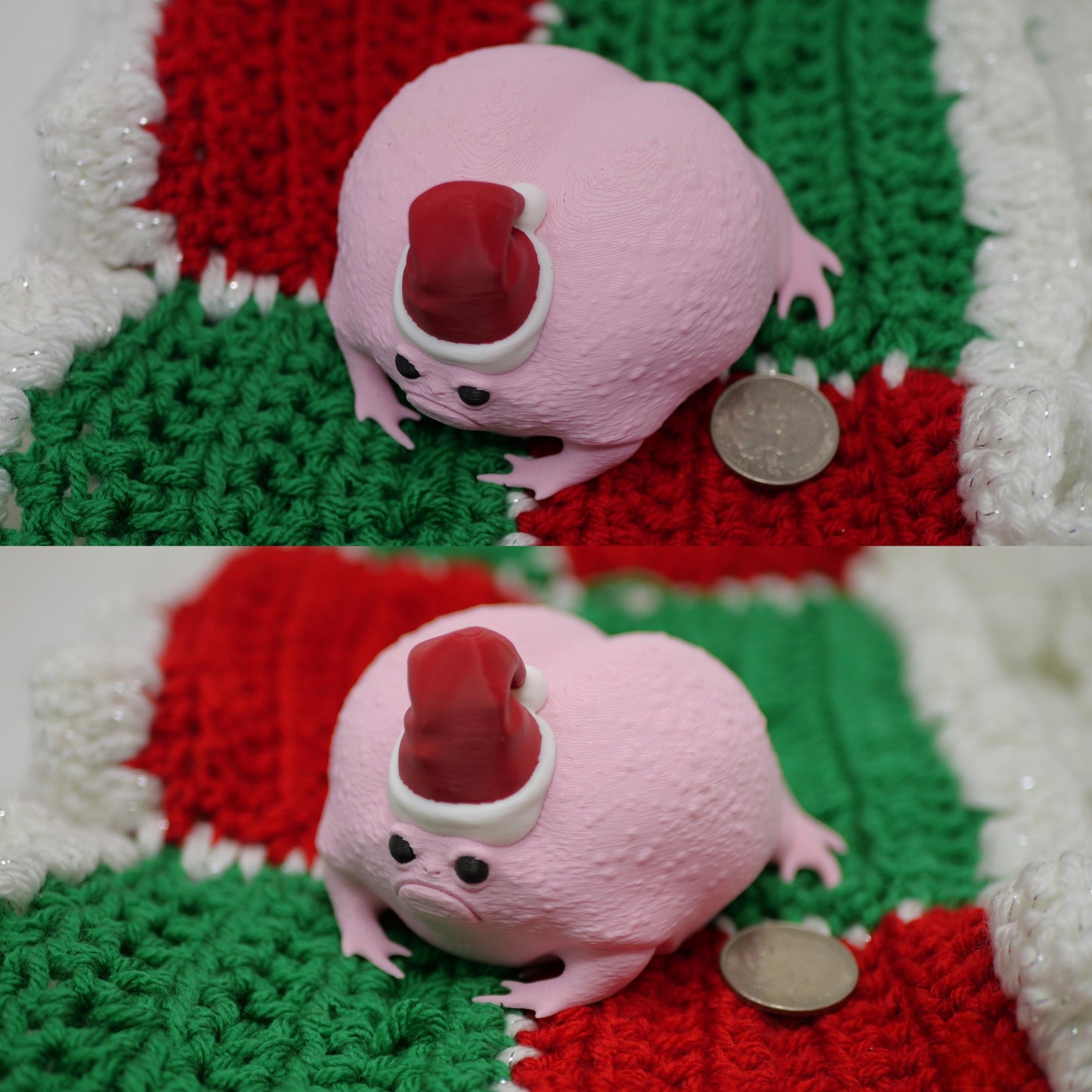 FESTIVE 3D Printed Rain Frog Figurine | Great Gift for Frog Lovers!