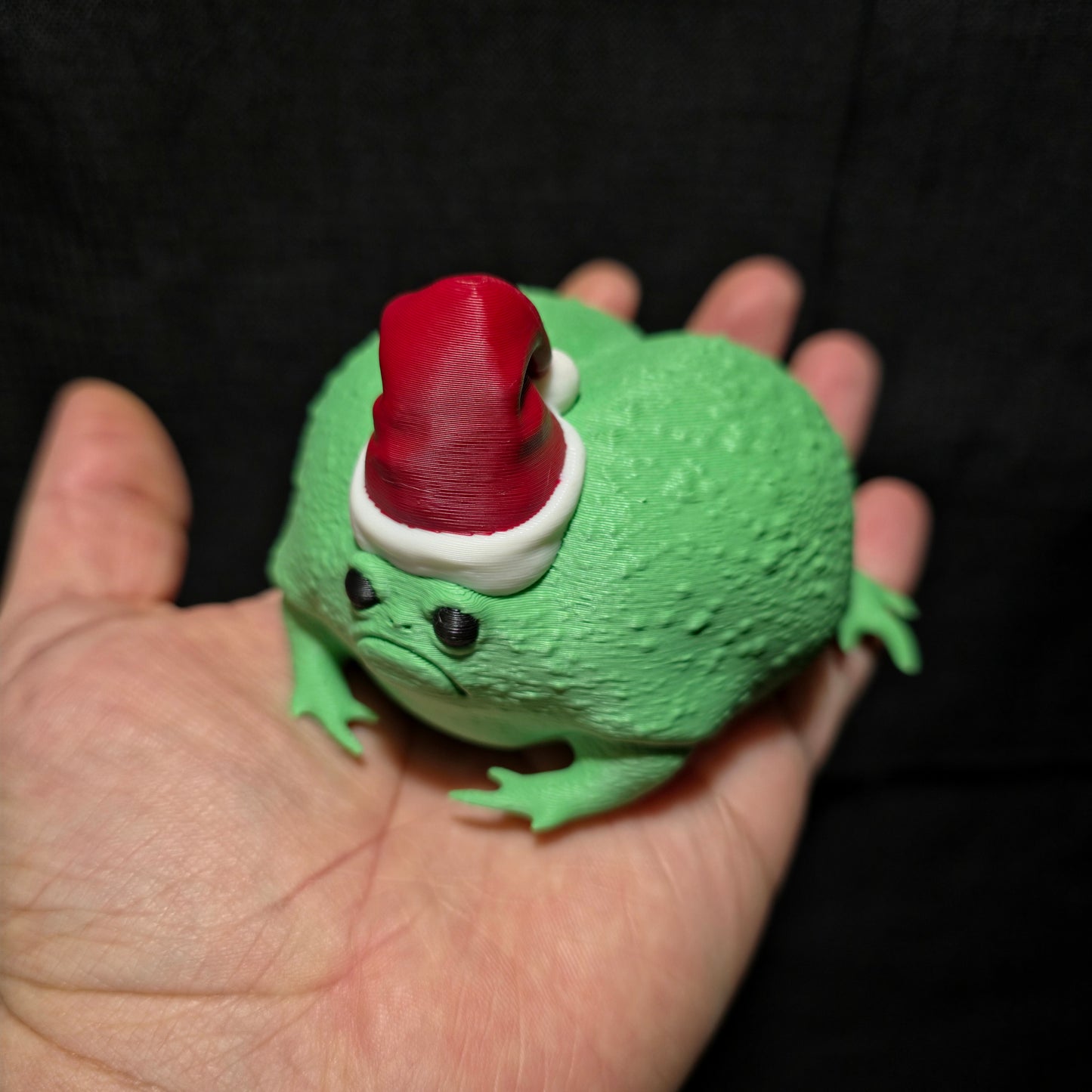FESTIVE 3D Printed Rain Frog Figurine | Great Gift for Frog Lovers!