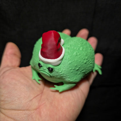 FESTIVE 3D Printed Rain Frog Figurine | Great Gift for Frog Lovers!